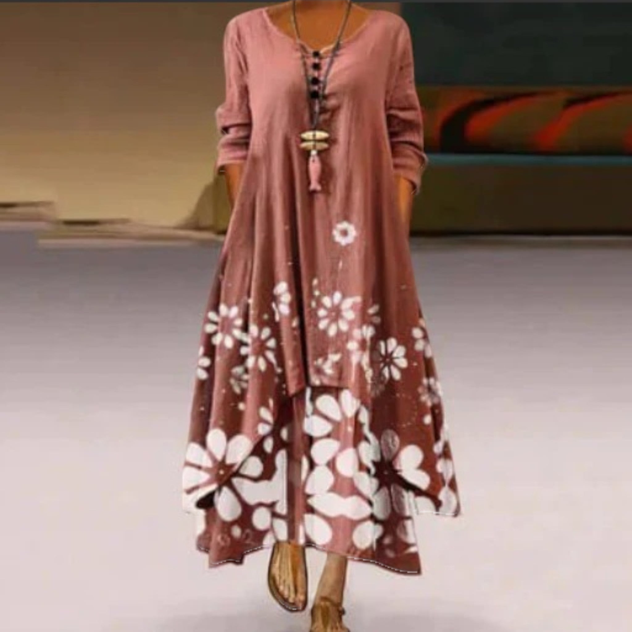 Amira | Robe D'été Double Épaisseur Pour Femme | Maxi