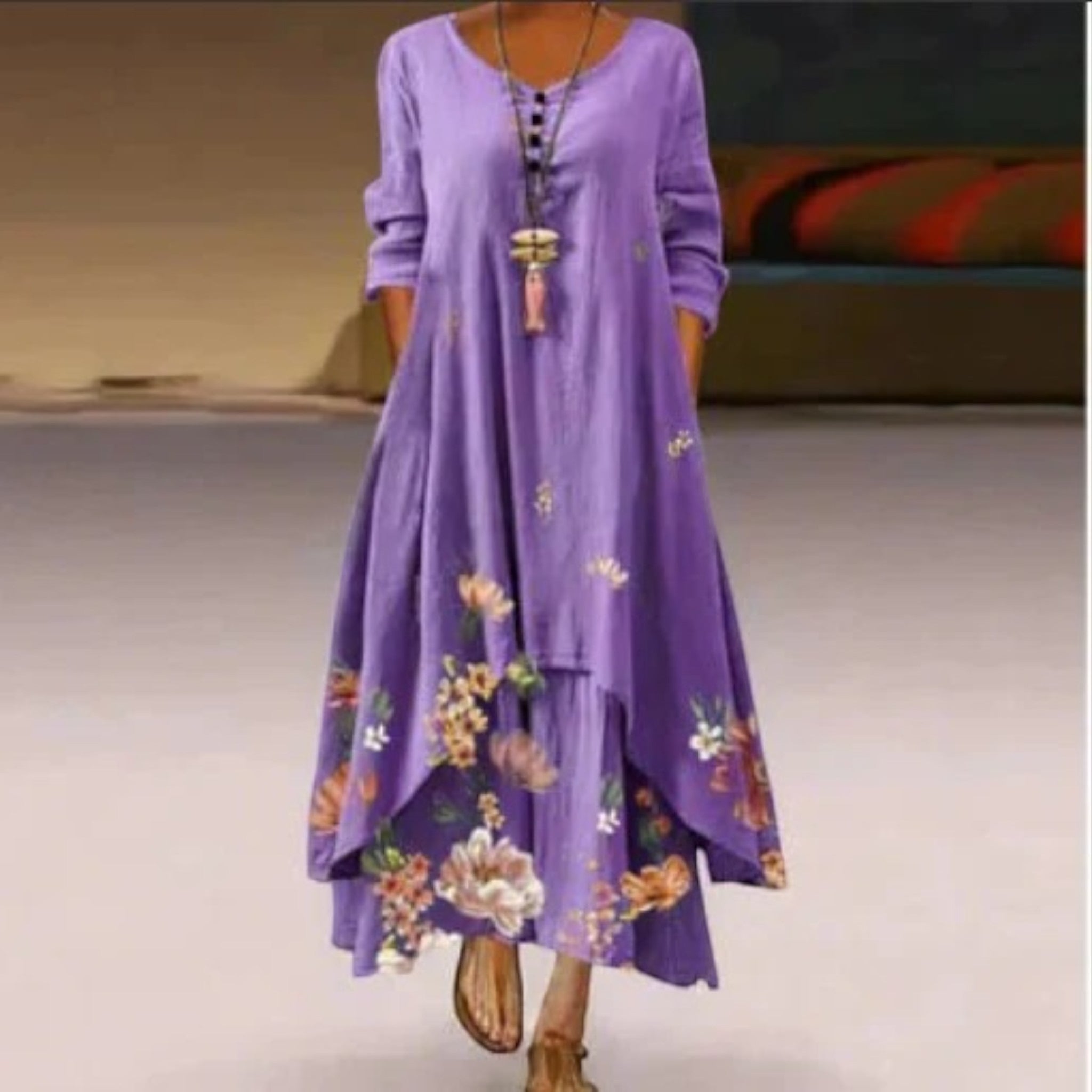 Amira | Robe D'été Double Épaisseur Pour Femme | Maxi