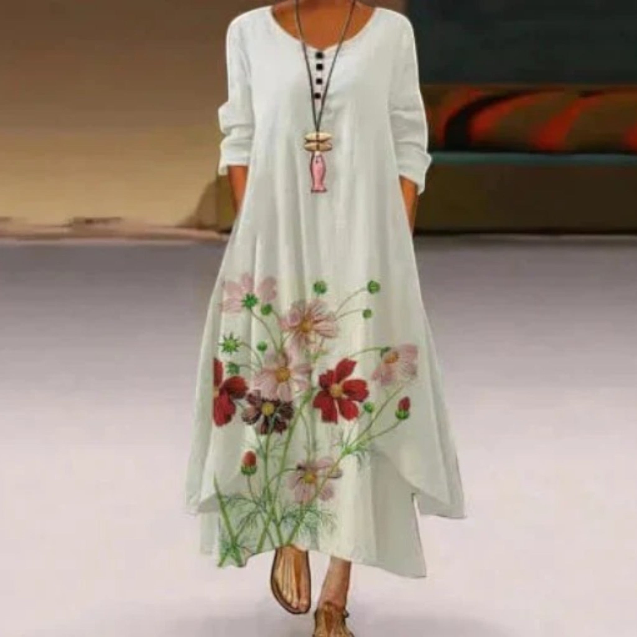 Amira | Robe D'été Double Épaisseur Pour Femme | Maxi