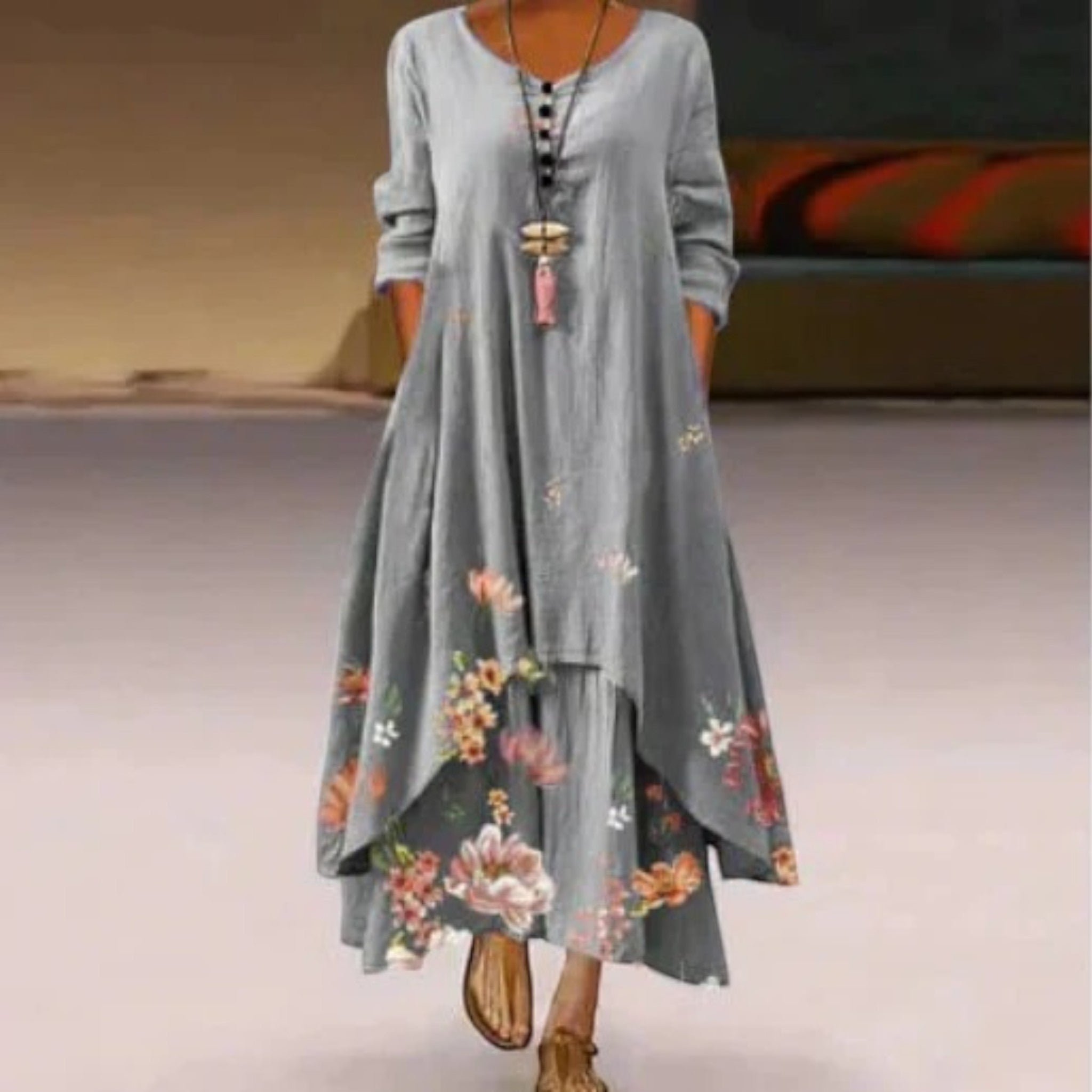 Amira | Robe D'été Double Épaisseur Pour Femme | Maxi