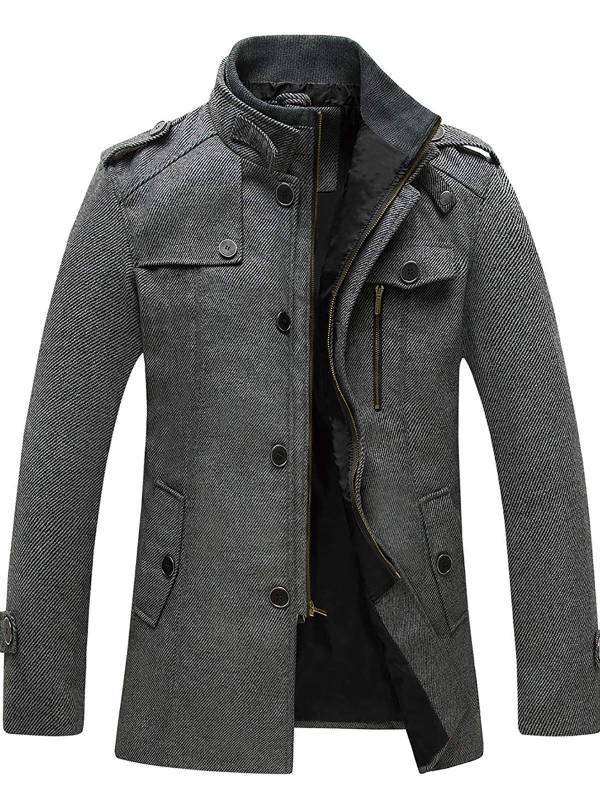 Veste Pour Homme Avec Col Montant | Hiver
