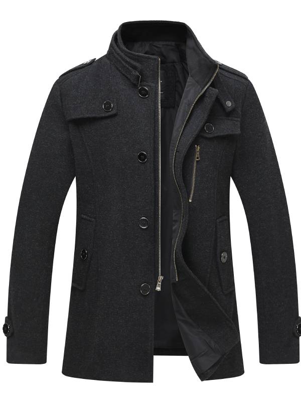 Veste Pour Homme Avec Col Montant | Hiver
