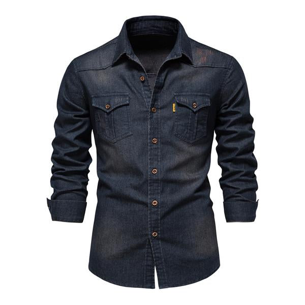 Chemise Homme Décontractée À Manches Longues | Détail Poche