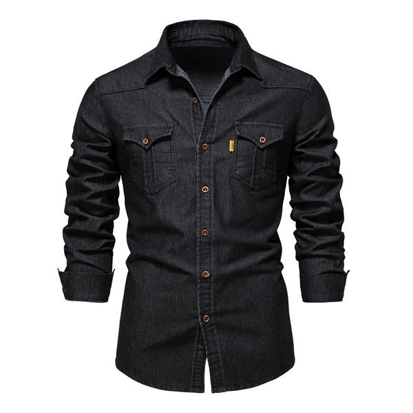 Chemise Homme Décontractée À Manches Longues | Détail Poche