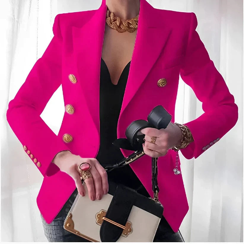 Blazer Moderne À Boutons Pour Femme | Col À Revers