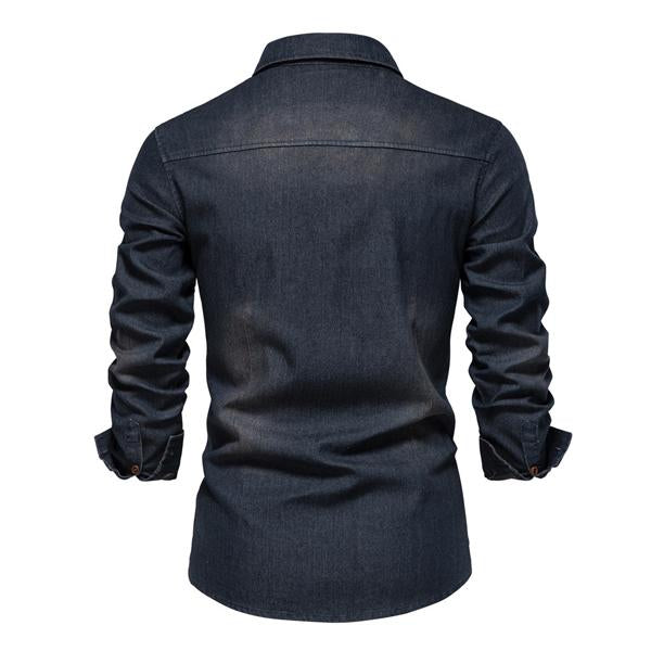Chemise Homme Décontractée À Manches Longues | Détail Poche