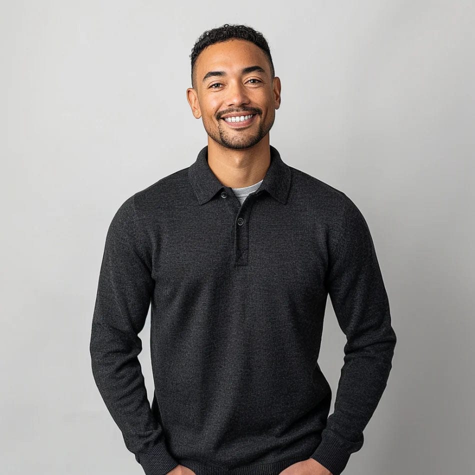 Polo En Tricot Pour Homme | Manches Longues