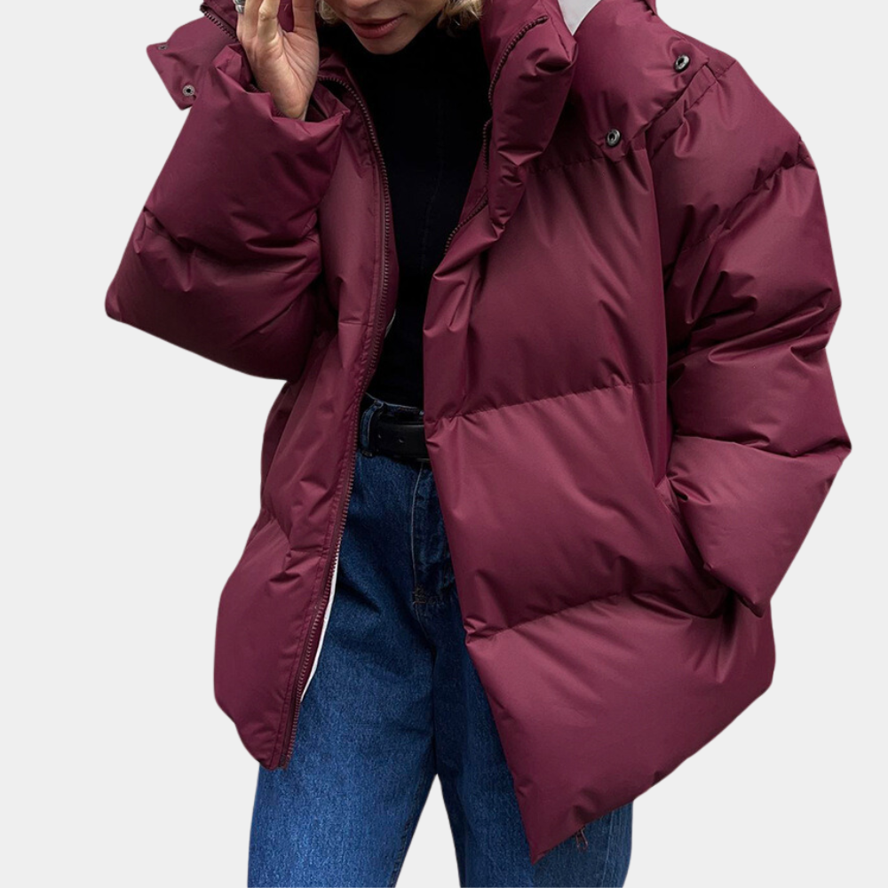 Veste Doudoune D’Hiver Pour Femme Avec Capuche | Manches Longues