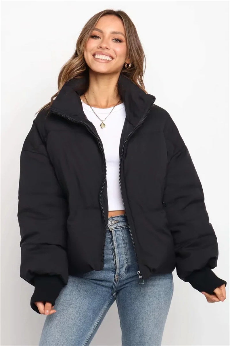 Veste Doudoune Stylée Pour Femme Avec Fermeture Éclair | Hiver