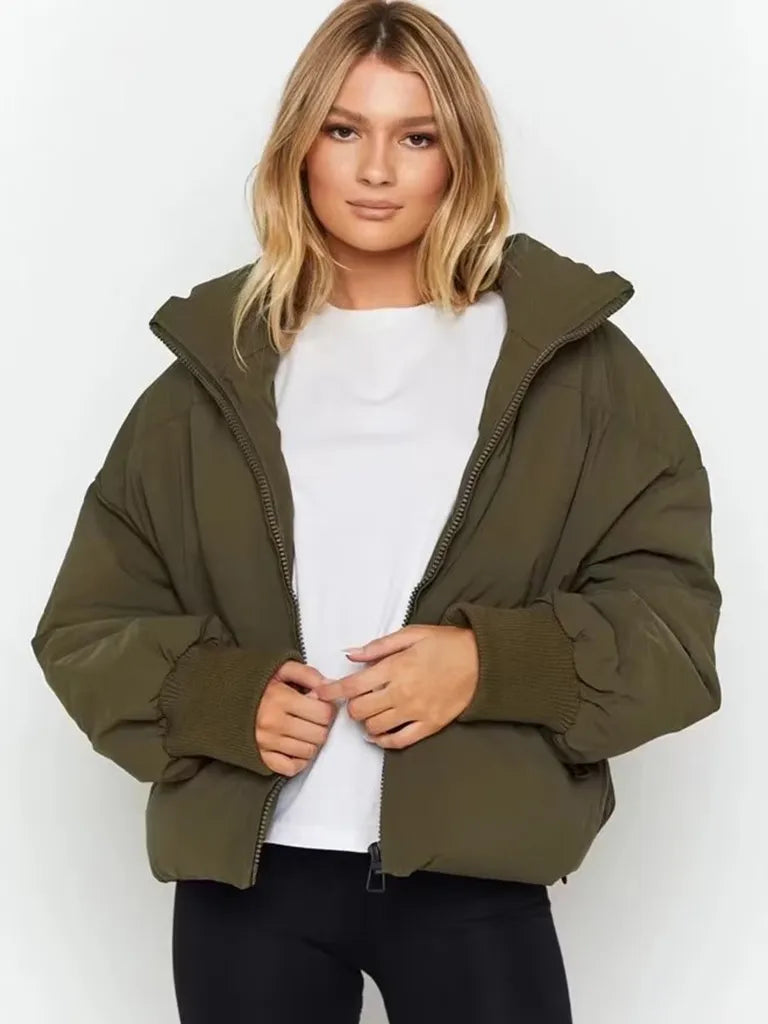 Veste Doudoune Stylée Pour Femme Avec Fermeture Éclair | Hiver