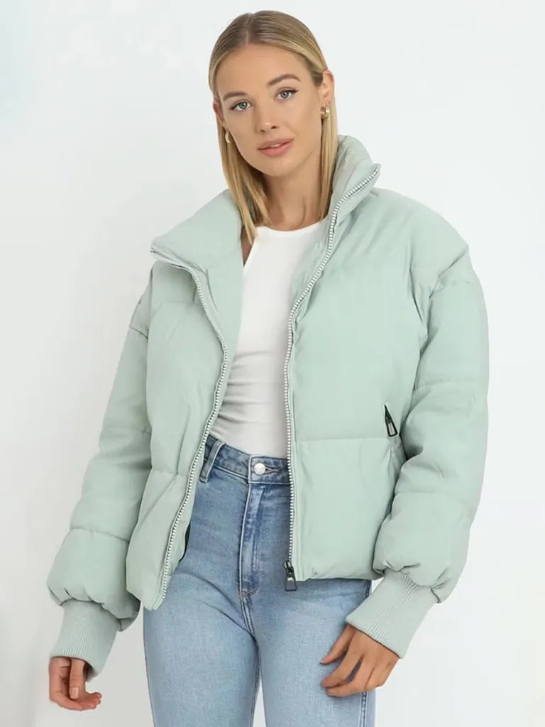Veste Doudoune Stylée Pour Femme Avec Fermeture Éclair | Hiver