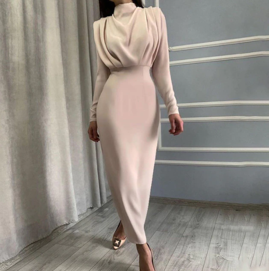 Robe Dos Nu À Manches Longues Pour Femme | Maxi
