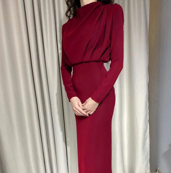 Robe Dos Nu À Manches Longues Pour Femme | Maxi