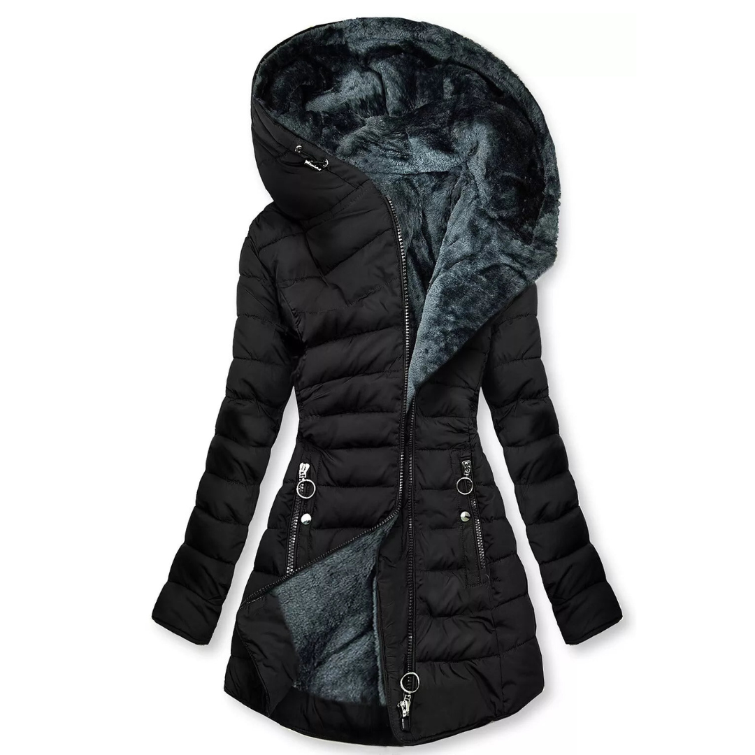 Manteau D’Hiver Avec Capuche Pour Femme | Manches Longues
