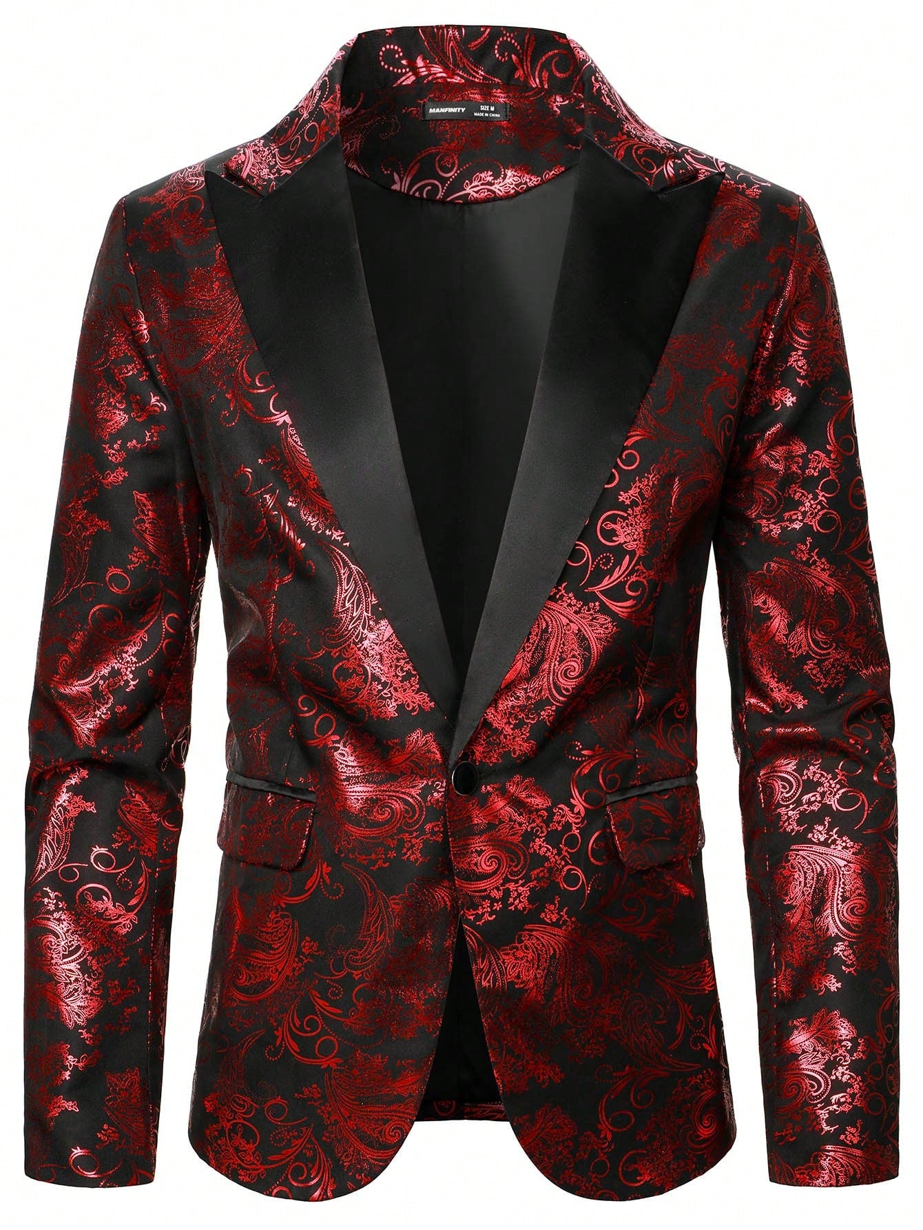 Blazer De Smoking Fleuri Pour Homme Pour Les Fêtes | Shiny
