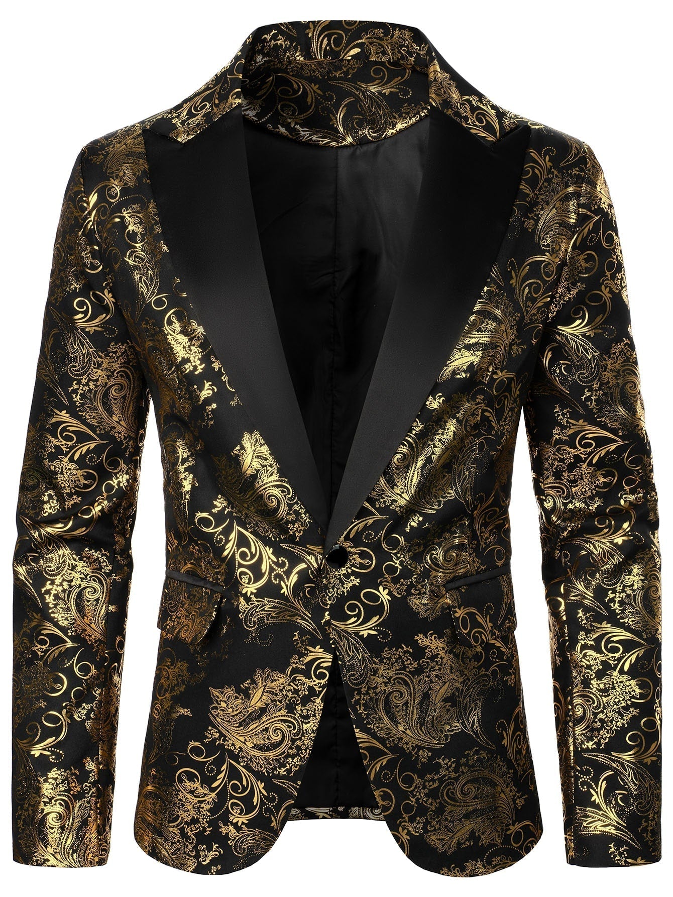 Blazer De Smoking Fleuri Pour Homme Pour Les Fêtes | Shiny