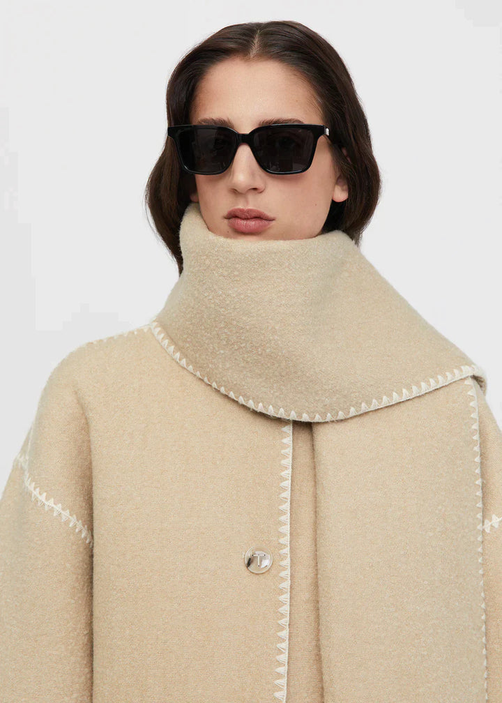 Manteau D’Hiver Luxueux Pour Femme | Avec Écharpe