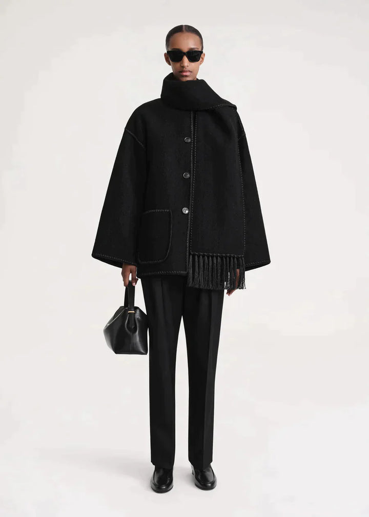 Manteau D’Hiver Luxueux Pour Femme | Avec Écharpe