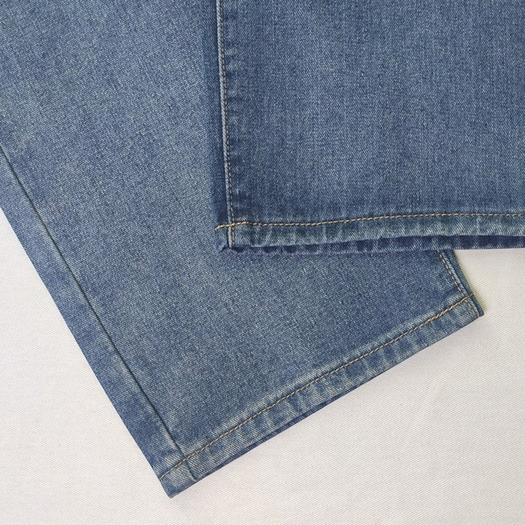 Jeans elegantes de pierna ancha para mujeres | talle alto