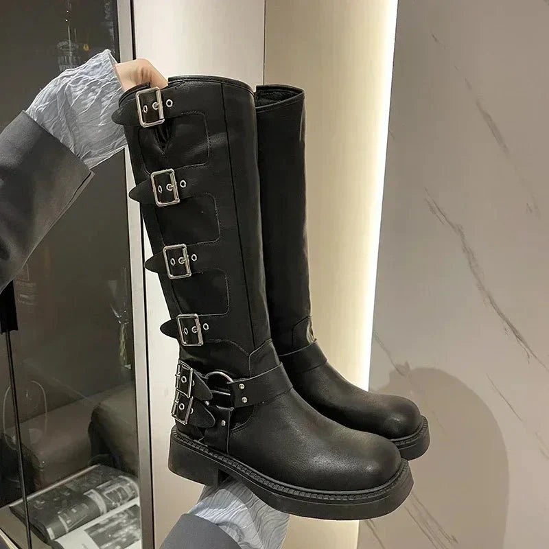 Bottes Hautes Tendance Pour Femmes Avec Boucle | Hiver