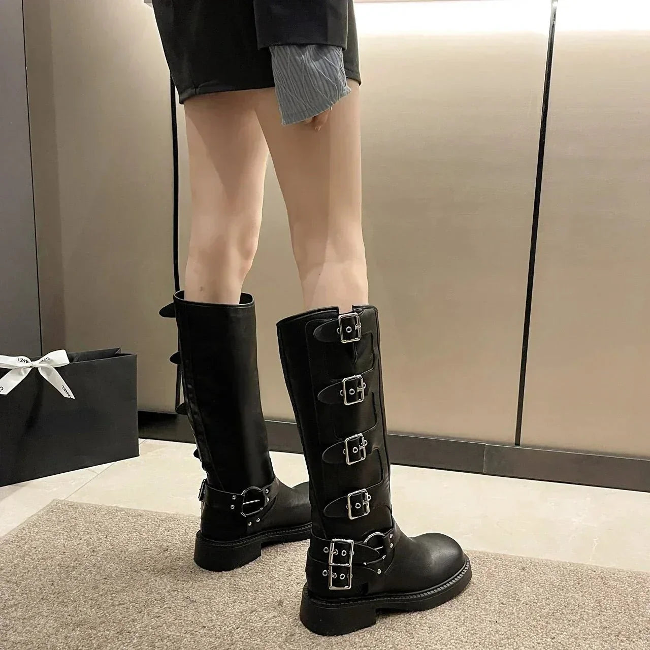 Bottes Hautes Tendance Pour Femmes Avec Boucle | Hiver