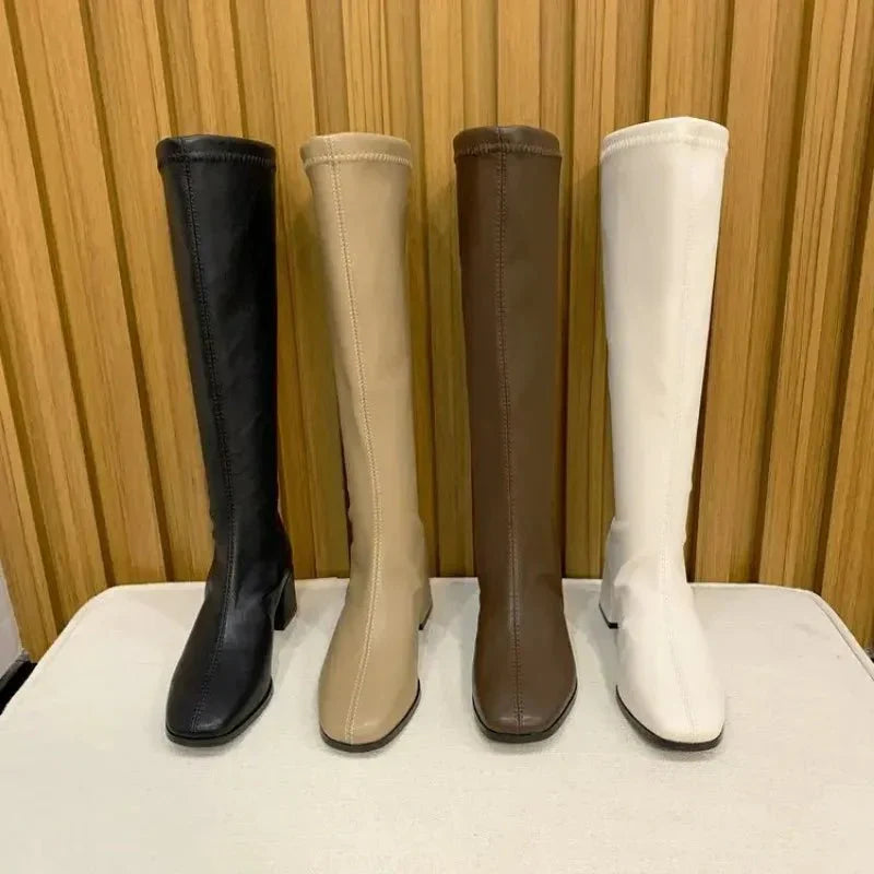 Bottes Hautes Pour Femmes | Talon Carré