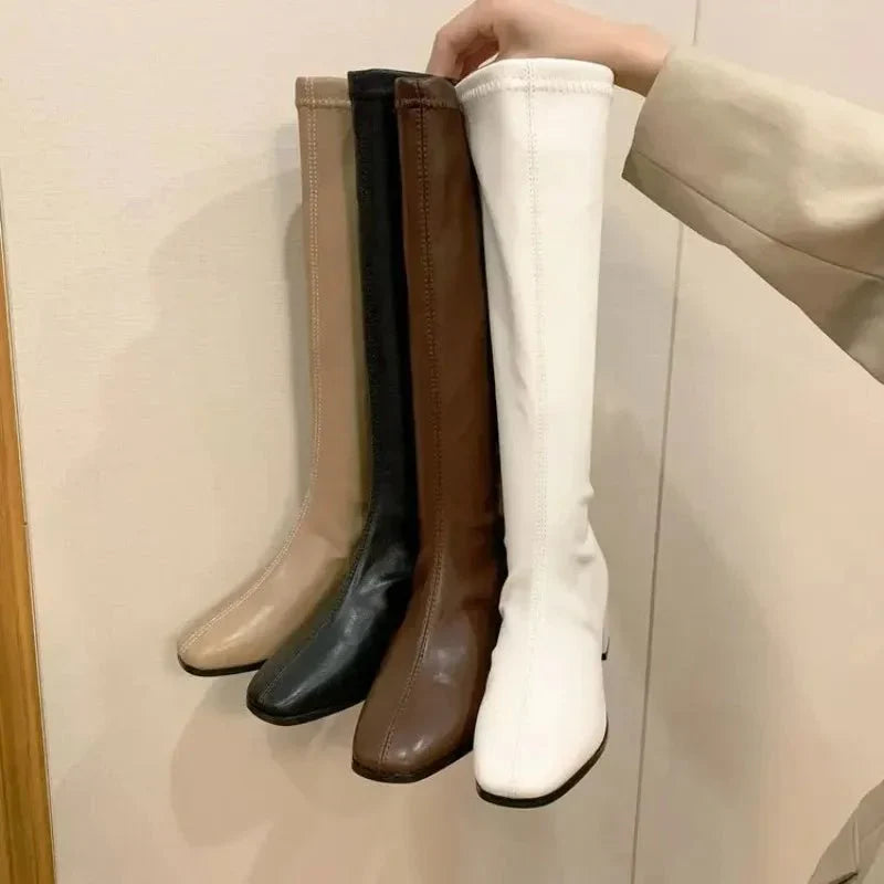 Bottes Hautes Pour Femmes | Talon Carré