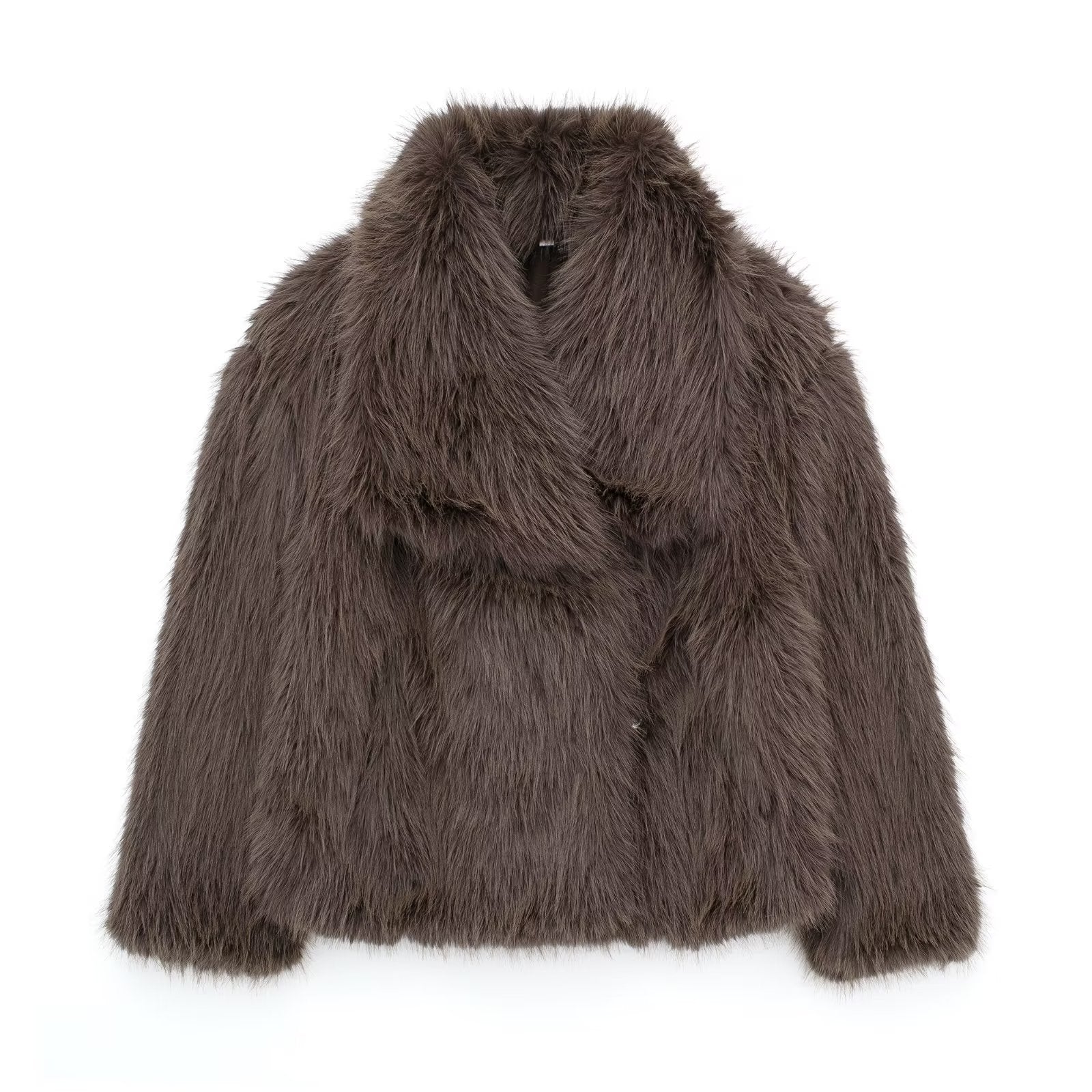 Manteau En Fourrure À Manches Longues Pour Femme | Décontracté