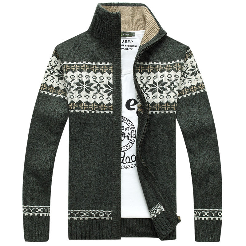 Pull De Noël Pour Homme Avec Flocon De Neige | Zippé