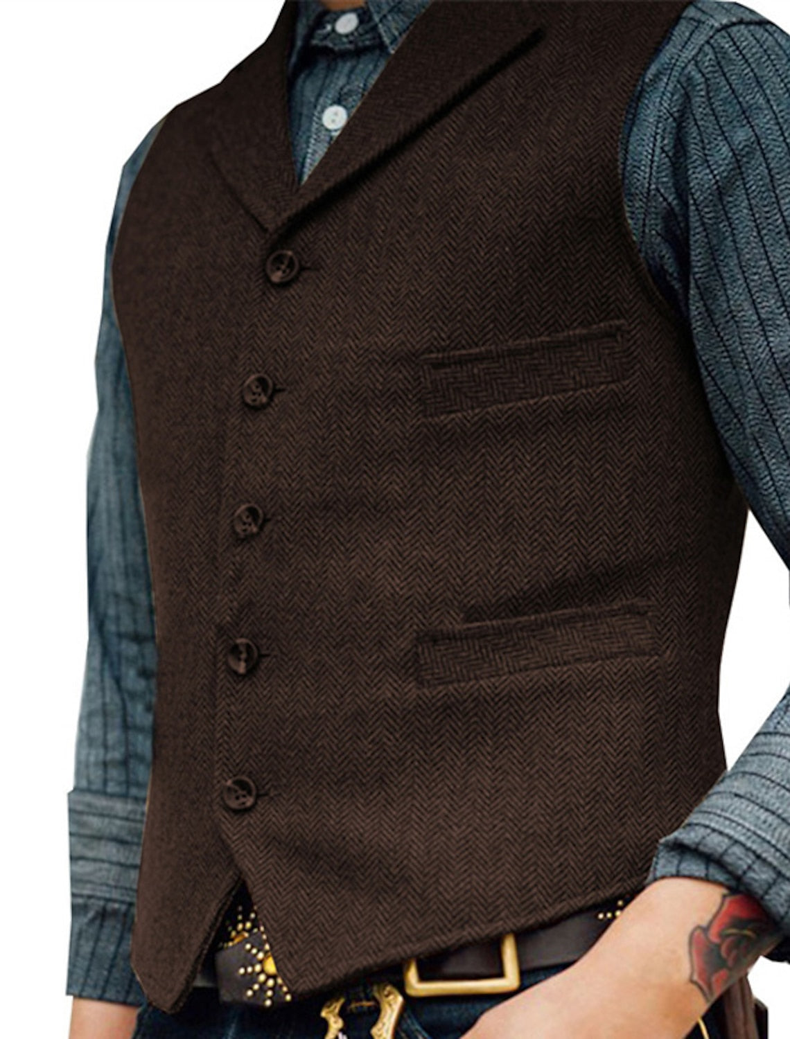 Gilet Boutonné Pour Homme | Sans Manches