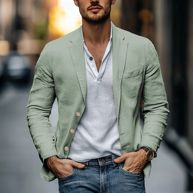 Blazer Simple Boutonnage Décontracté Pour Homme | Habillé