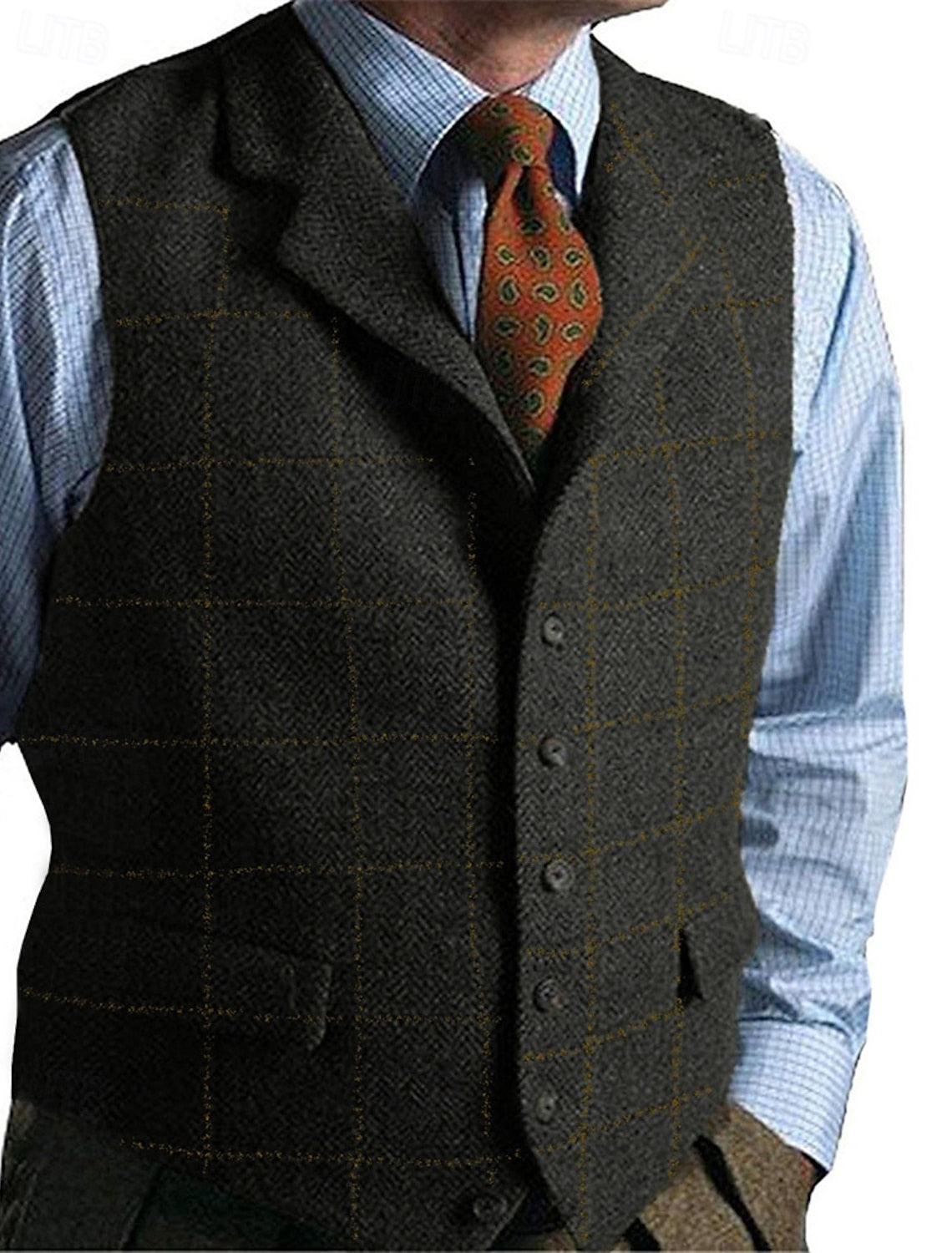 Gilet À Carreaux Pour Homme | Sans Manches