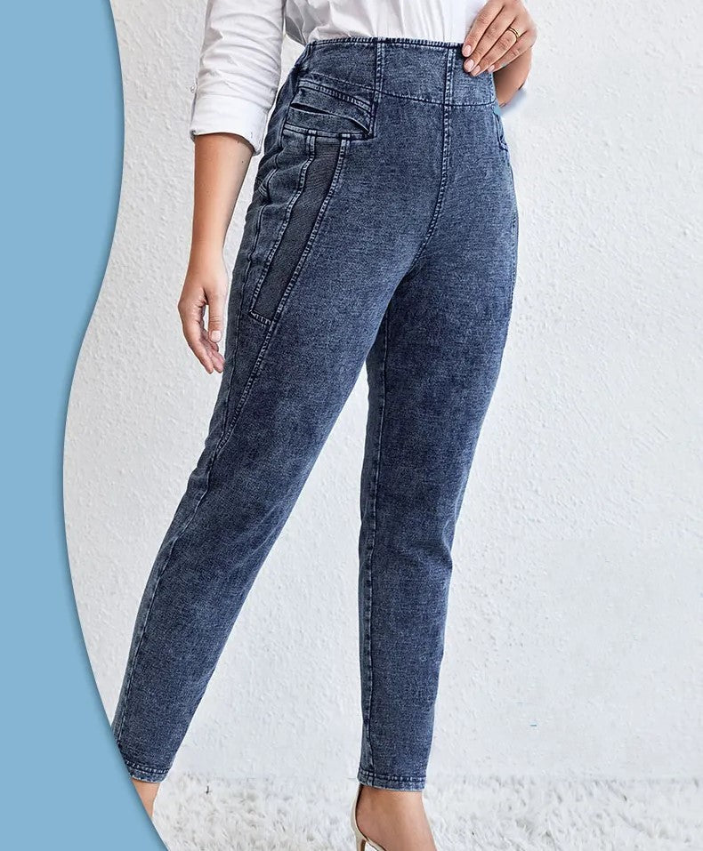 Jean Mom Grande Taille Avec Élastique | Avec Poche