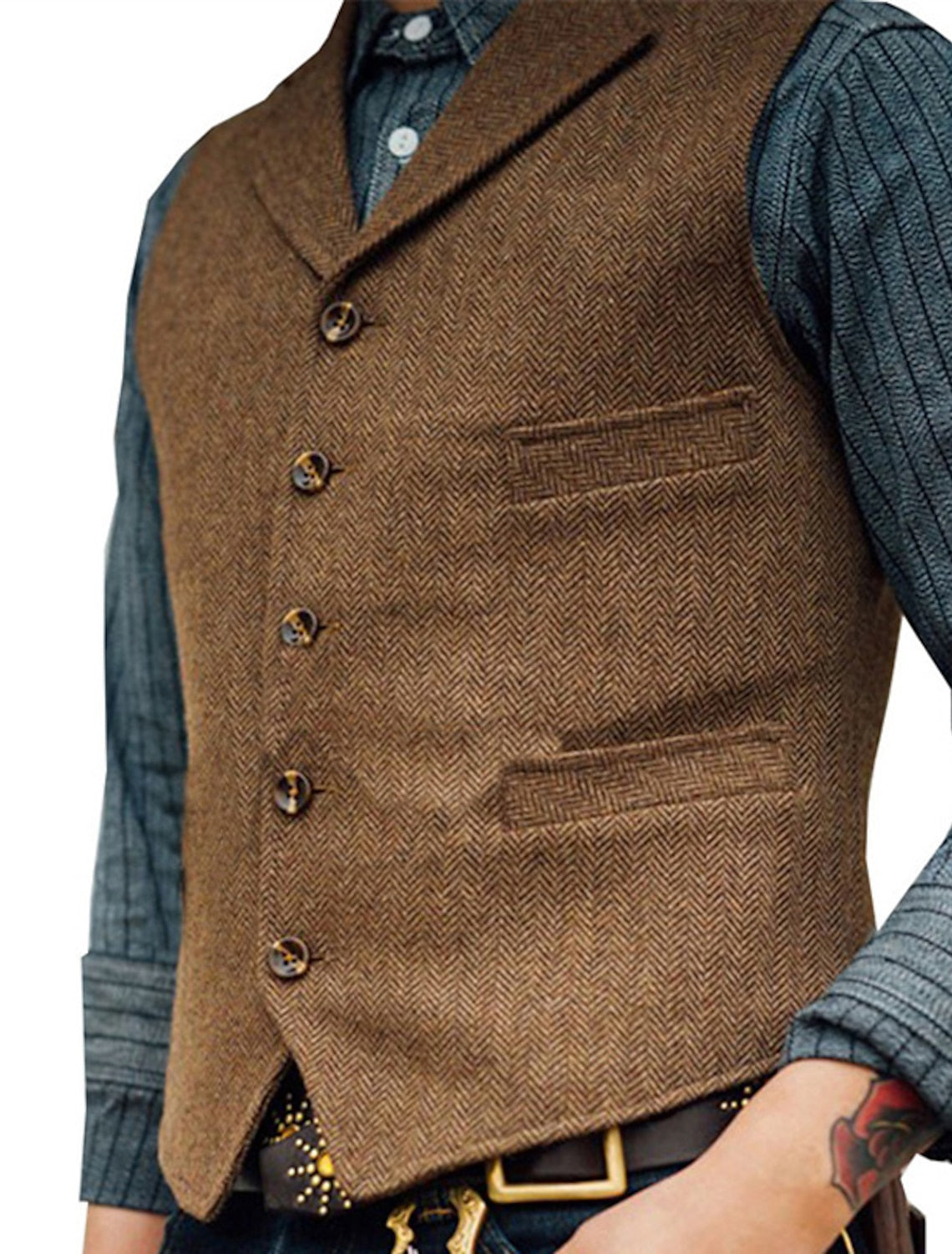 Gilet Boutonné Pour Homme | Sans Manches