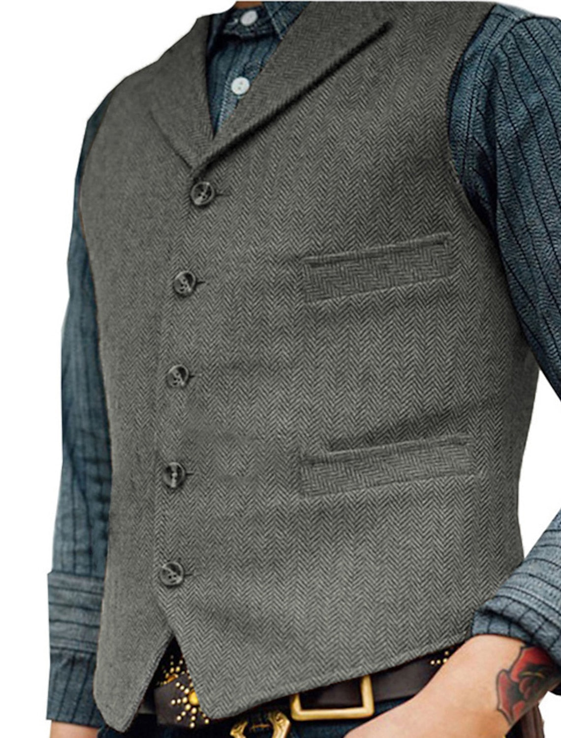 Gilet Boutonné Pour Homme | Sans Manches