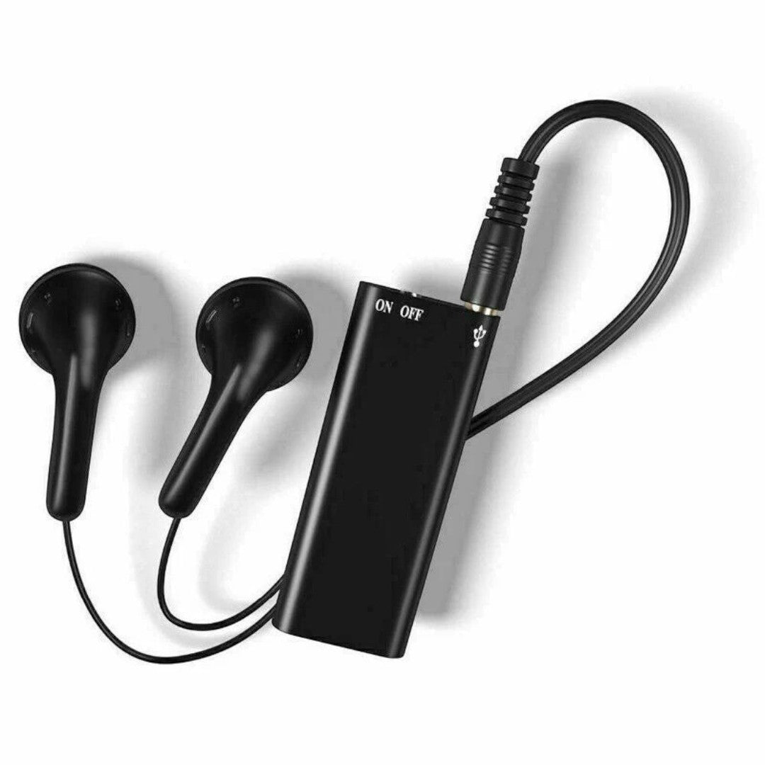 Grabadora de Voz Grabadora de Audio Dispositivo de Grabación Más Pequeño Grabadora de Audio Oculta | Negro