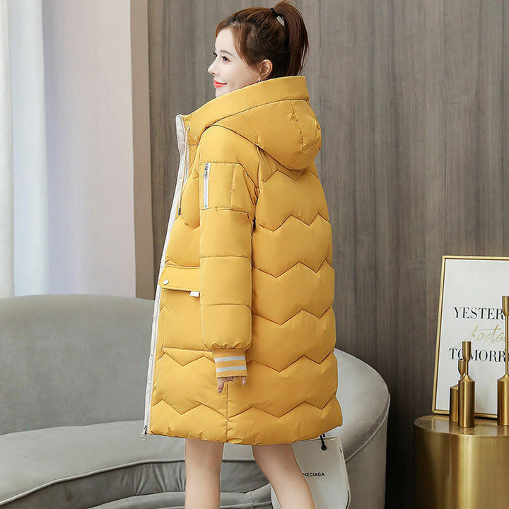 Manteau D'hiver Matelassé À Capuche Pour Femme | Fermeture Éclair