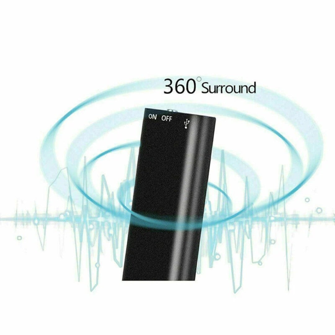 Grabadora de Voz Grabadora de Audio Dispositivo de Grabación Más Pequeño Grabadora de Audio Oculta | Negro
