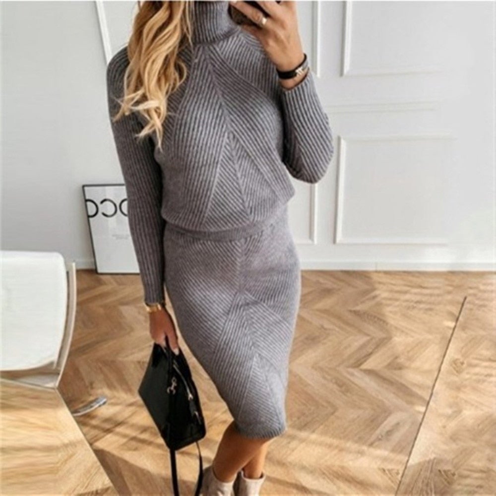 Ensemble Deux Pièces En Tricot Pour Femme | Hiver
