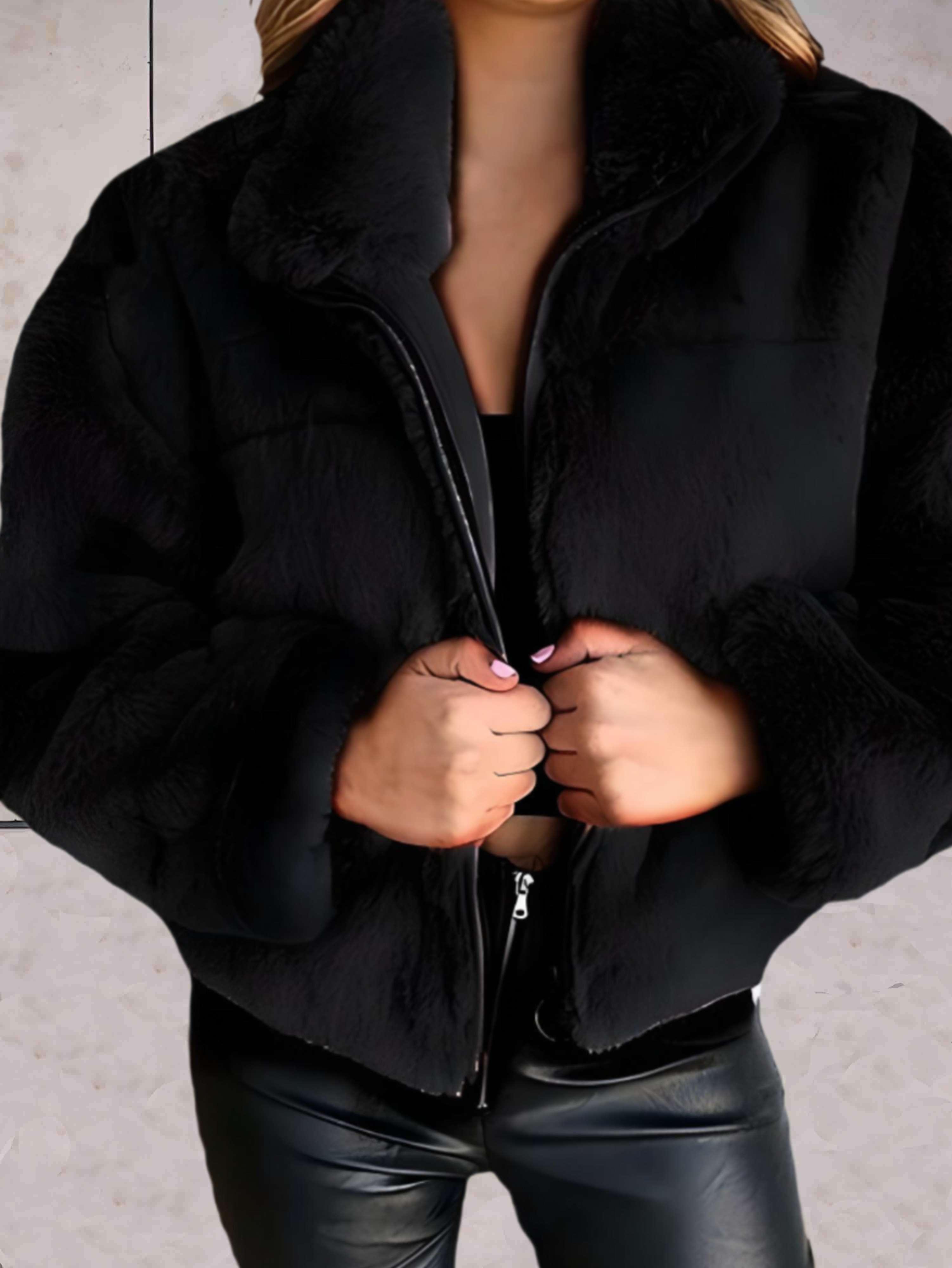 Veste D’Hiver Pour Femme Avec Fermeture Éclair | Courte