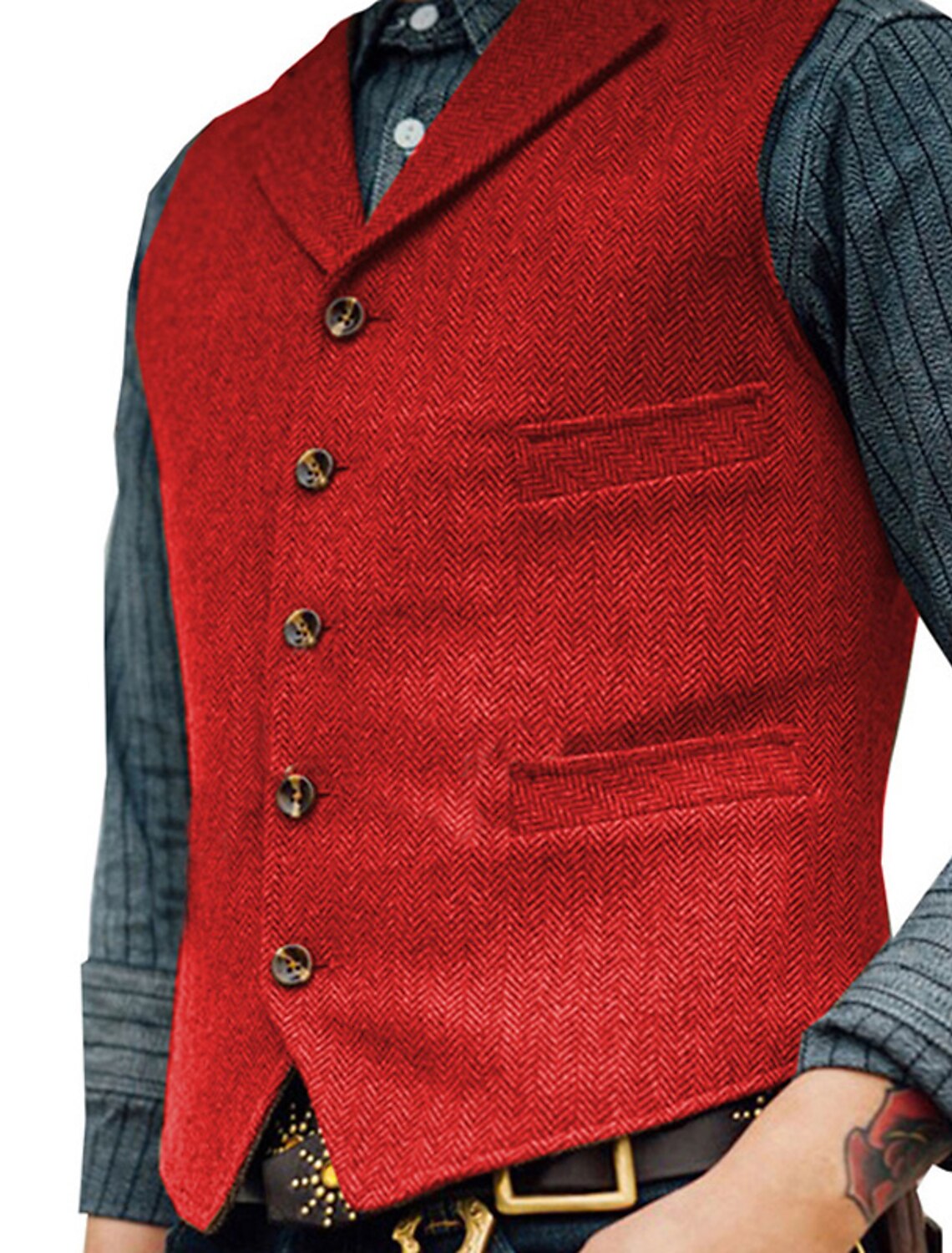 Gilet Boutonné Pour Homme | Sans Manches