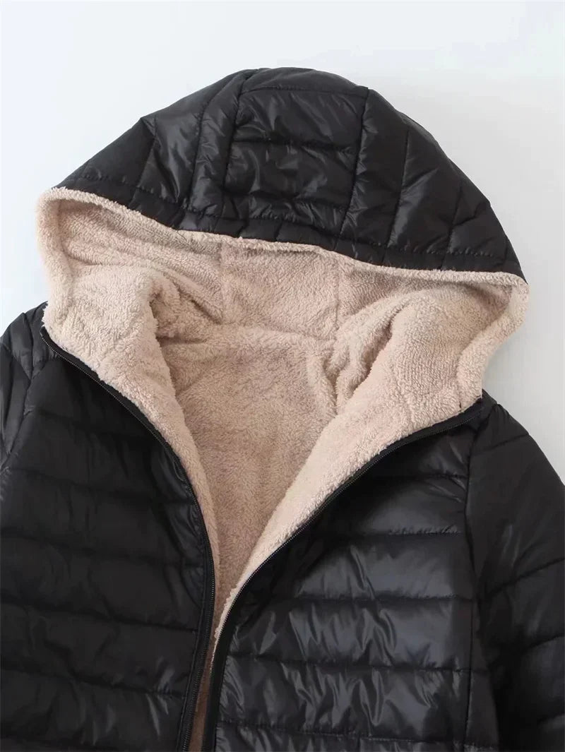 Veste Doudoune Ample Pour Femme Avec Capuche | Décontractée