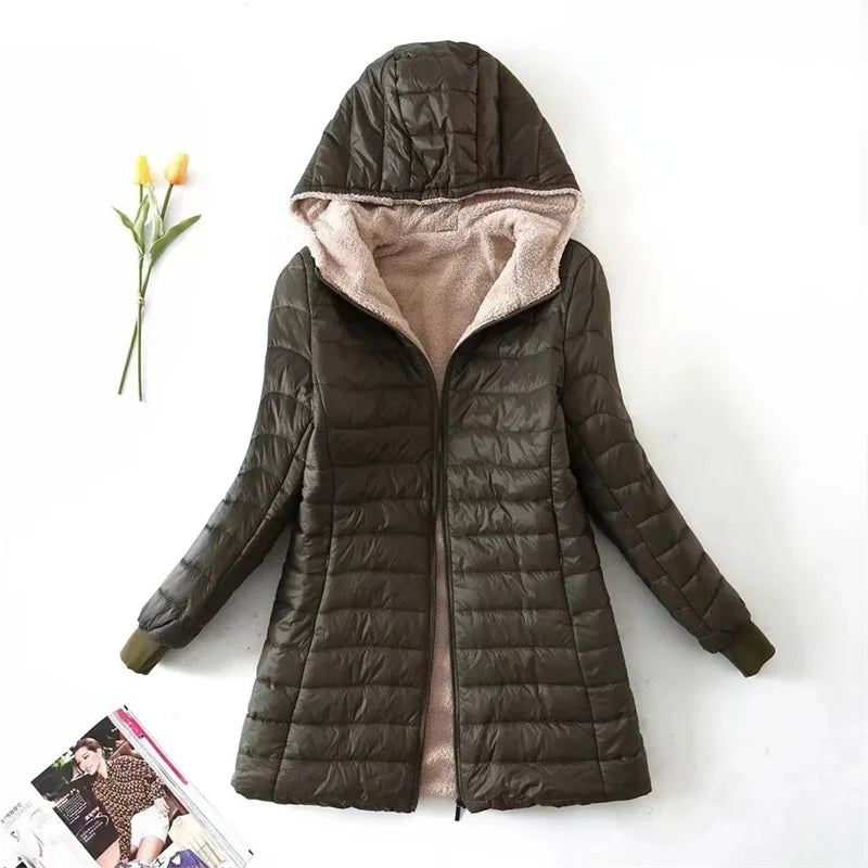 Veste Doudoune Ample Pour Femme Avec Capuche | Décontractée