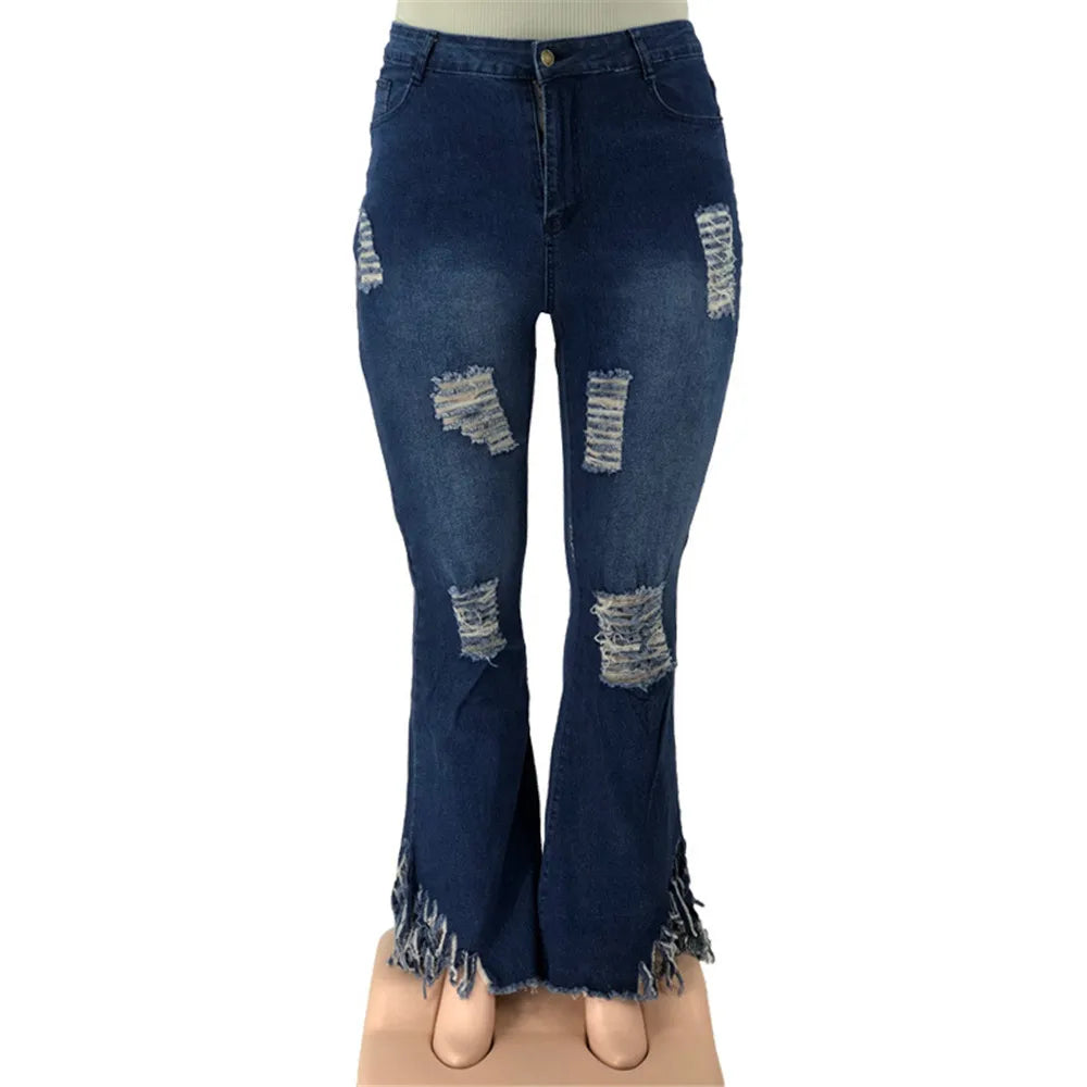Jeans Extensibles Grandes Tailles Pour Femme | Avec Fermeture Éclair