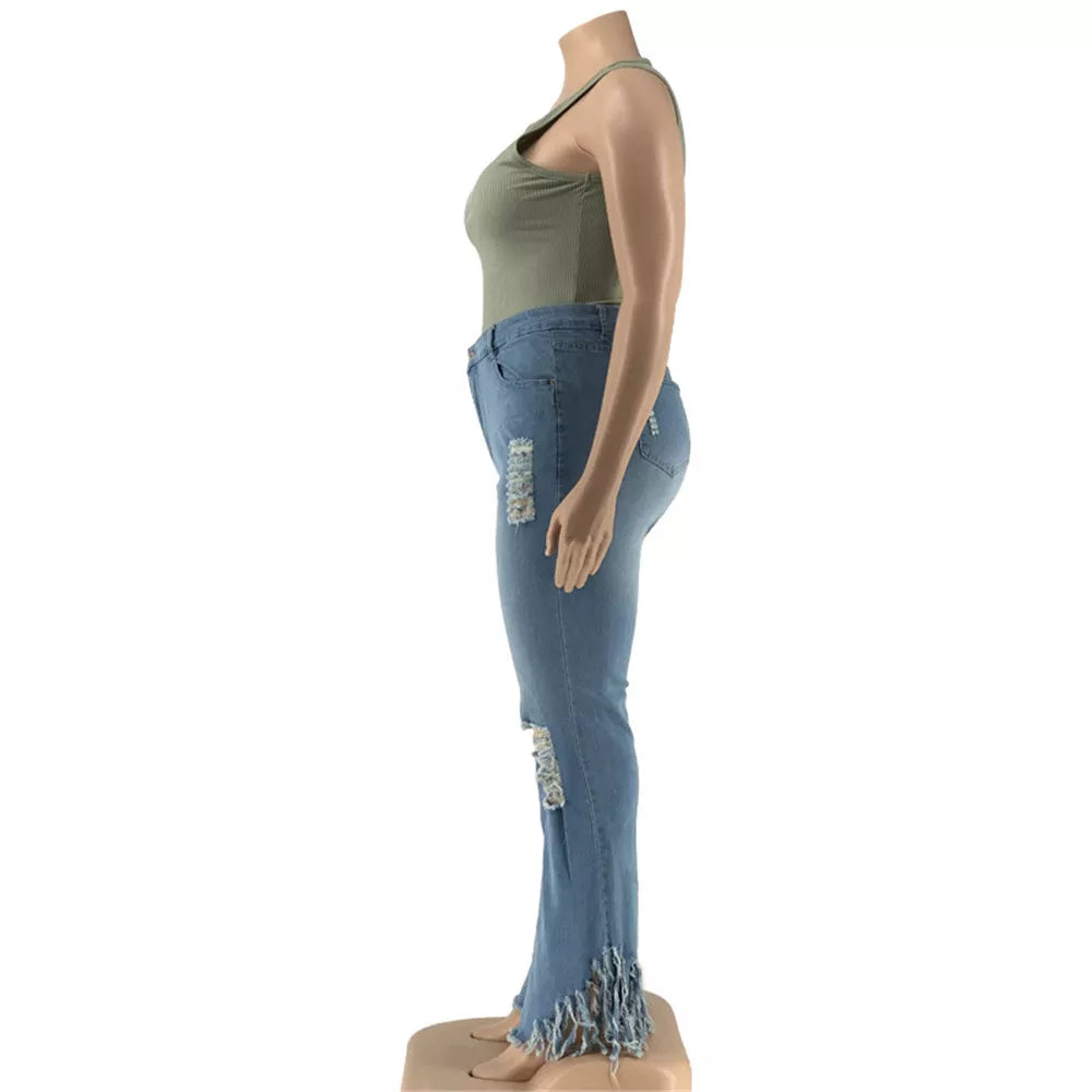 Jeans Extensibles Grandes Tailles Pour Femme | Avec Fermeture Éclair