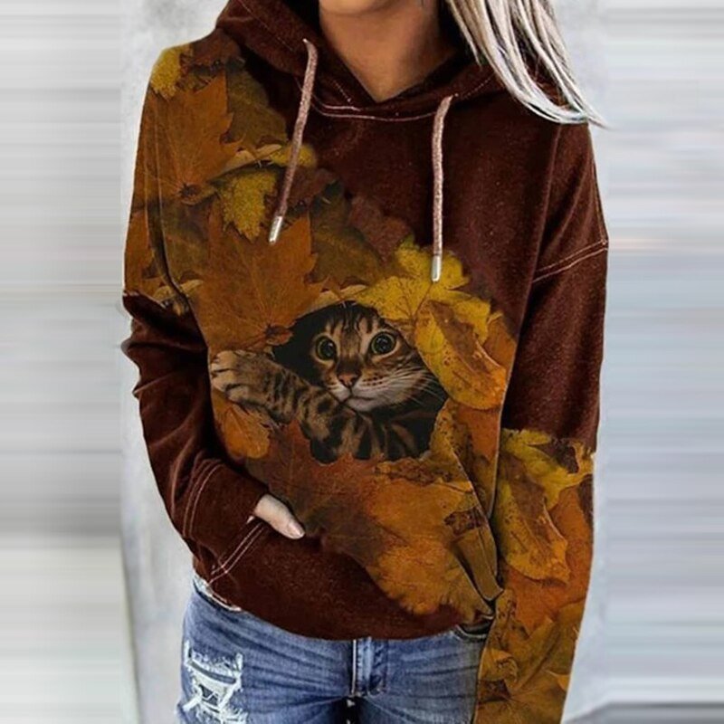 Sweat À Capuche Multicolore Moderne Pour Femme | Manches Longues