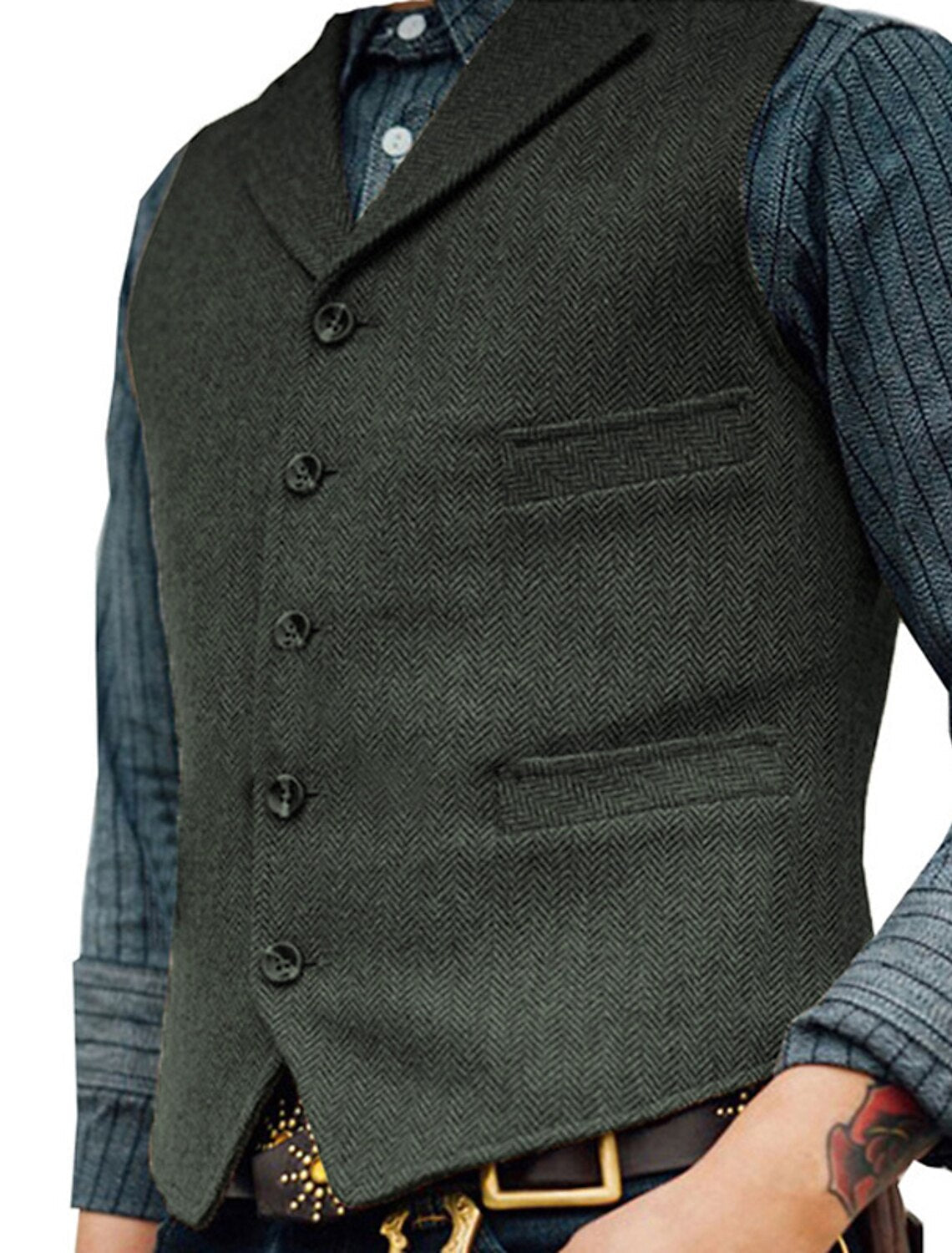 Gilet Boutonné Pour Homme | Sans Manches