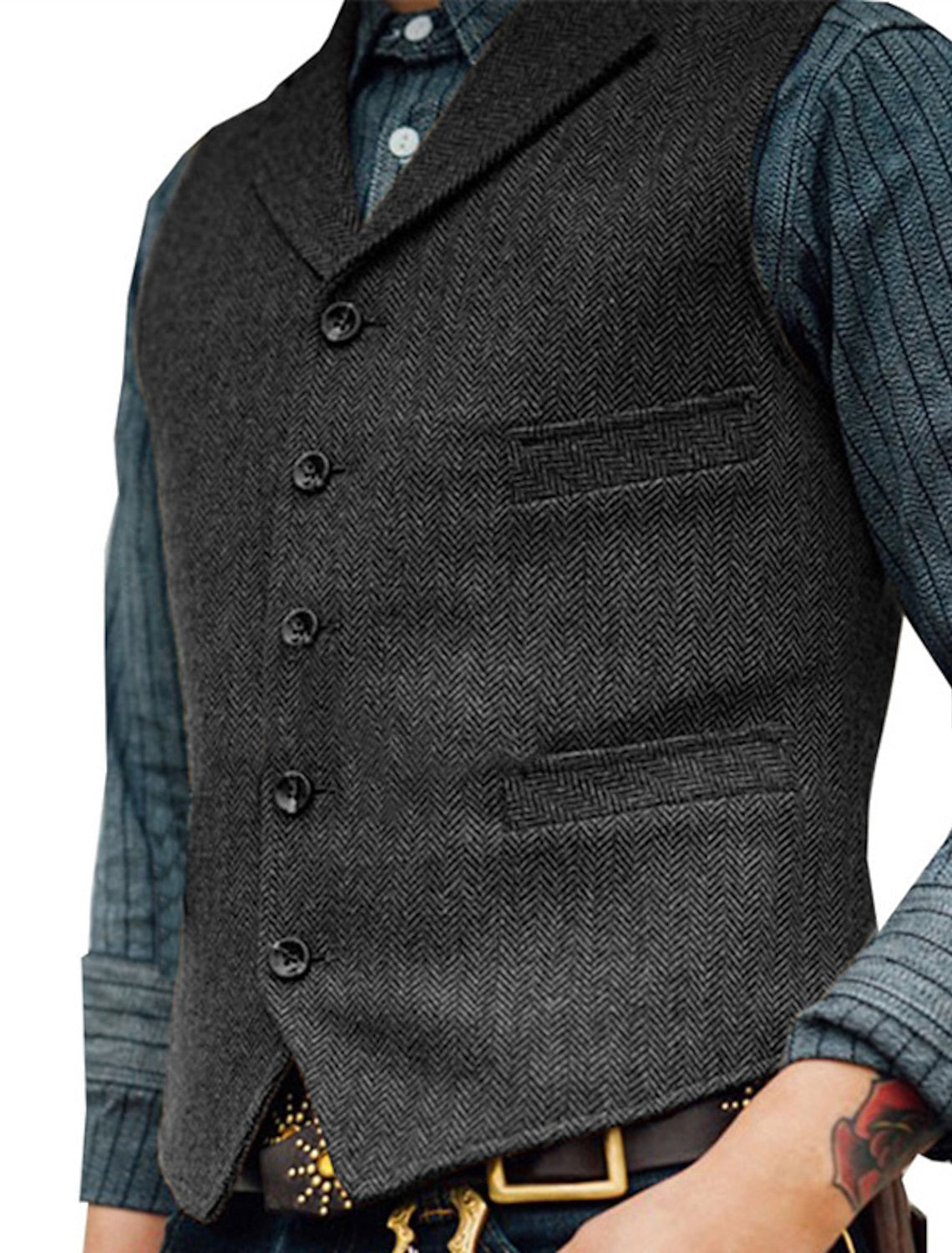 Gilet Boutonné Pour Homme | Sans Manches